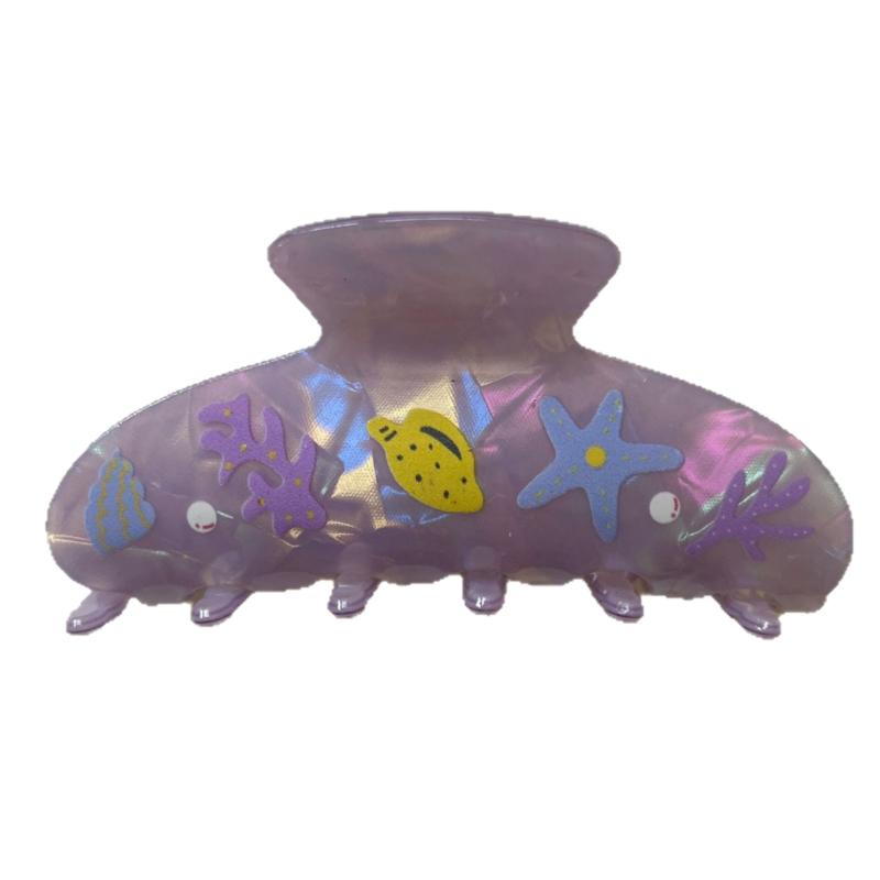 Dopamine Underwater World Hair Claw Sea Star Shell Eco-Friendly Acrylic Hair Claw Clips Hair Accessories For Women Girls