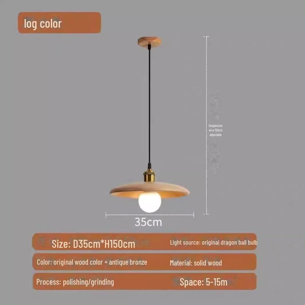 Люстра из дерева в стиле ретро ваби-саби: Лампа для спальни, кабинета, бара или чайной комнаты в японском стиле