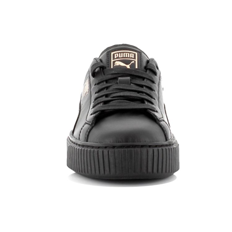 Puma Платформа Корзина Rg Легкие Прочные Нескользящие Низкие Спортивные Кроссовки Женские кроссовки Черный 368190-01