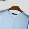INCERUN Summer Men Sleeveless Side Lace-up Hollow See Through Beach Tank Tops