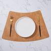 Fan-shaped placemat round table PU Chinese hotel restaurant waterproof western dining table mat thermal insulation mat Nordic style household placemat