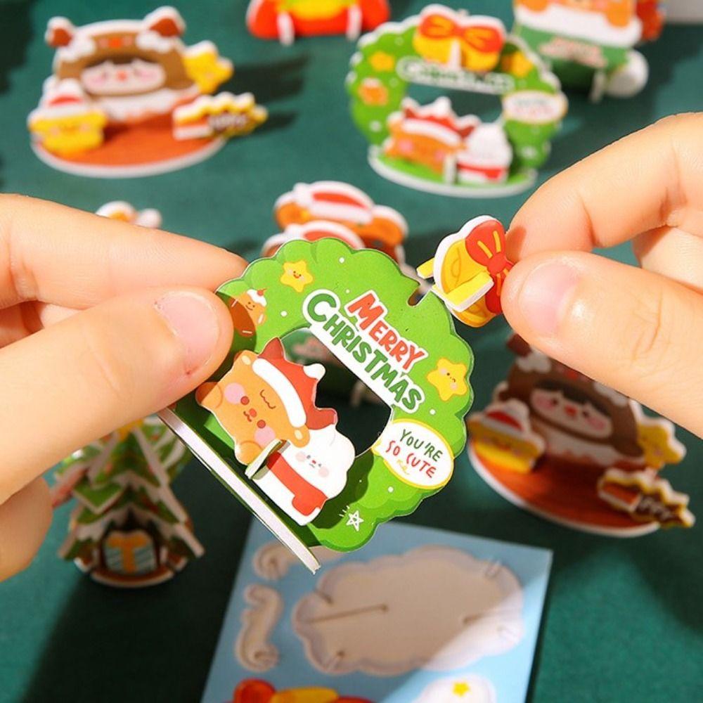 Christmas Tree Kids Xmas Arts Puzzle Snowman DIY Mini Christmas Tree  Adult