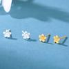 Exquisite Small Flower Earrings for Girls  Cute Mini Students  Daily Style for Piercing Ears