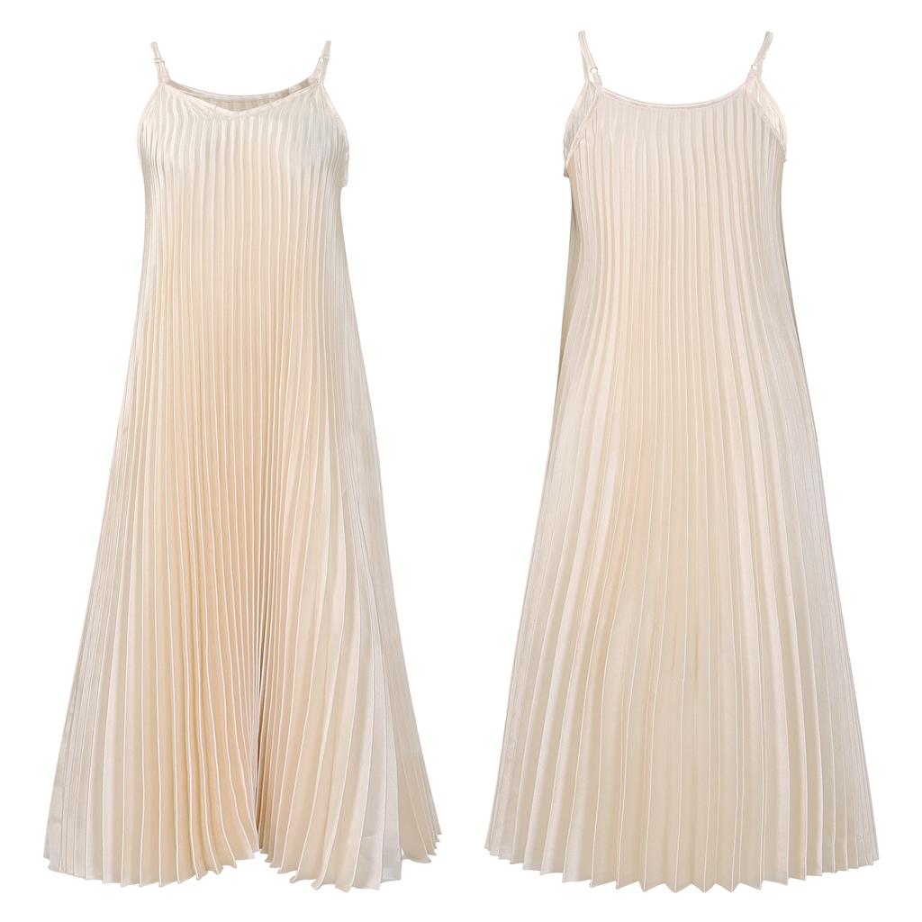 Женское платье с лямкой на бретельках размера плюс, летнее жатое плиссированное сексуальное модное платье трапециевидной формы, длинное платье