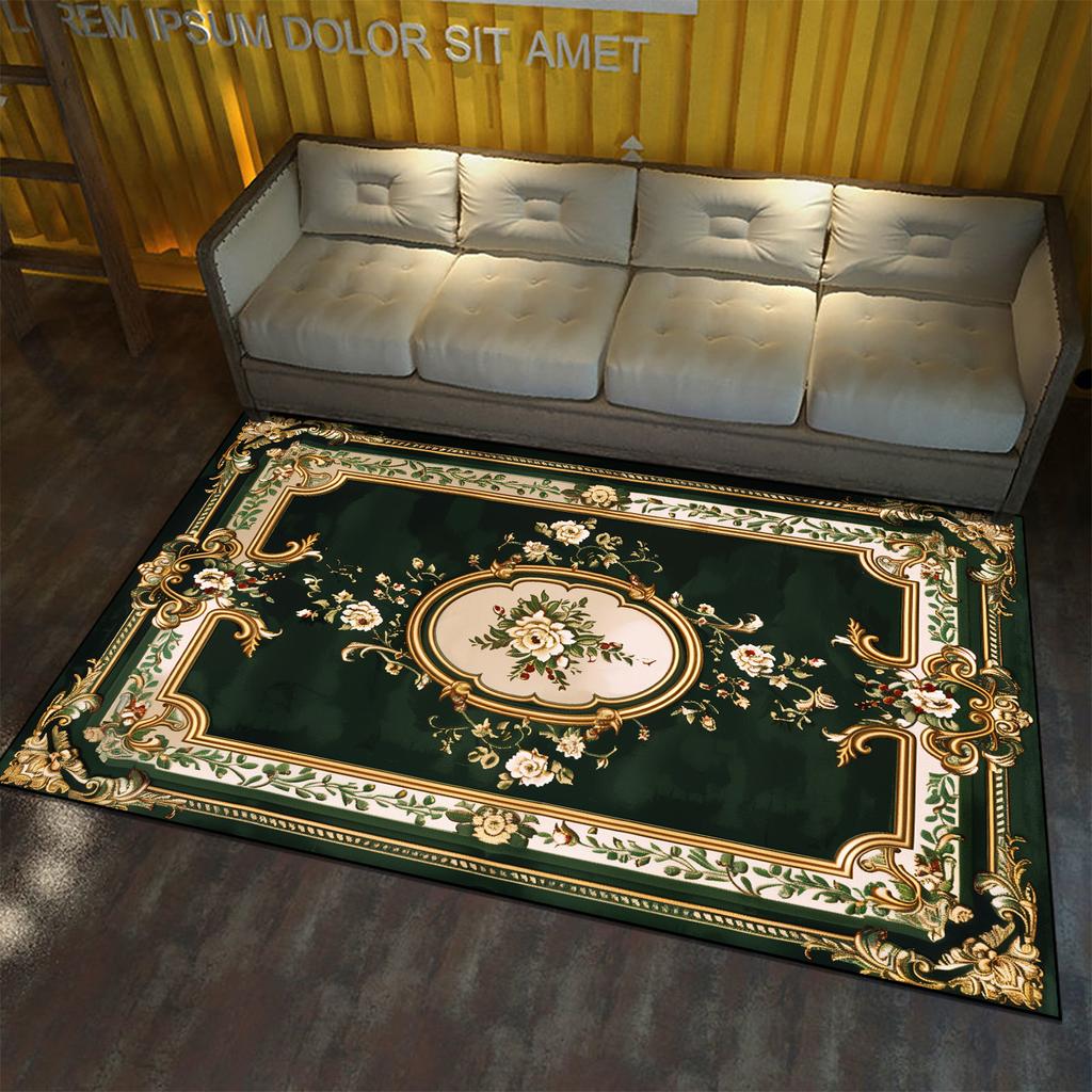Европейский стиль большой площади ковер для гостиной цветочный узор украшение домашний напольный коврик нескользящий крыльцо входная дверь моющийся