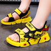 Босоножки для мальчиков лето новые детские спортивные пляжные туфли для средних и больших детей мягкая подошва нескользящие босоножки для мальчиков лето