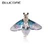 Beautiful Colorful Shiny Bee Brooches Insect Shape for Women Girls Suit Scarf Hijab Pins Qualitycopper New Fashion