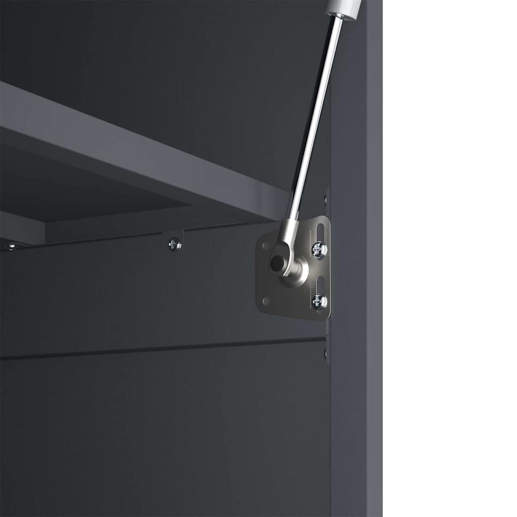 Wall Mounted Garage Cabinet with Gas Pressure Lift Door Anthracite