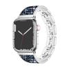 Роскошный браслет с бриллиантами для Apple Watch Series Ultra9/8/7/6/5/4/3/2/se ремешок для часов из нержавеющей стали для Iwatch 41 мм 45 мм 38 42 мм ремешок