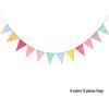 Colorful Imitation Linen Pennant for Birthday, Party, Christmas, Wedding Decor