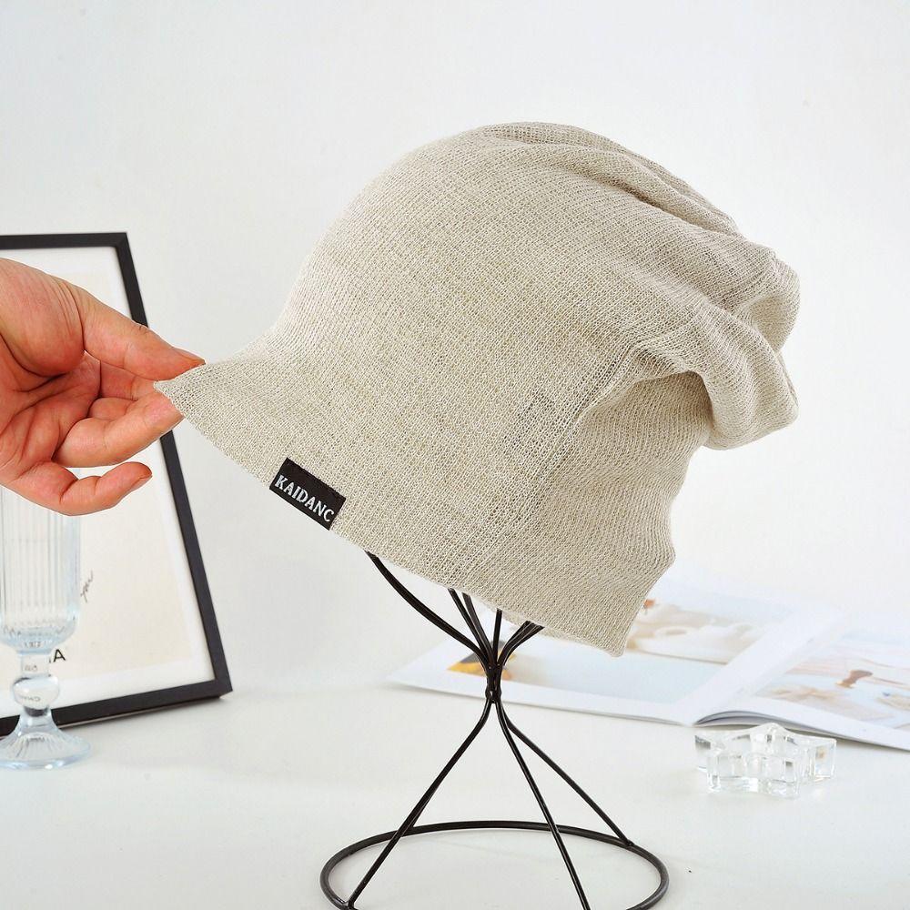 Thin Beanie Soft Baotou Hat Creative Stacked Hat  Girl Women