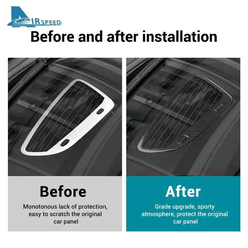 Real Soft Carbon Fiber Sticker LHD RHD Car trument Air Outlet Frame For Alfa Romeo 159 2005-2018