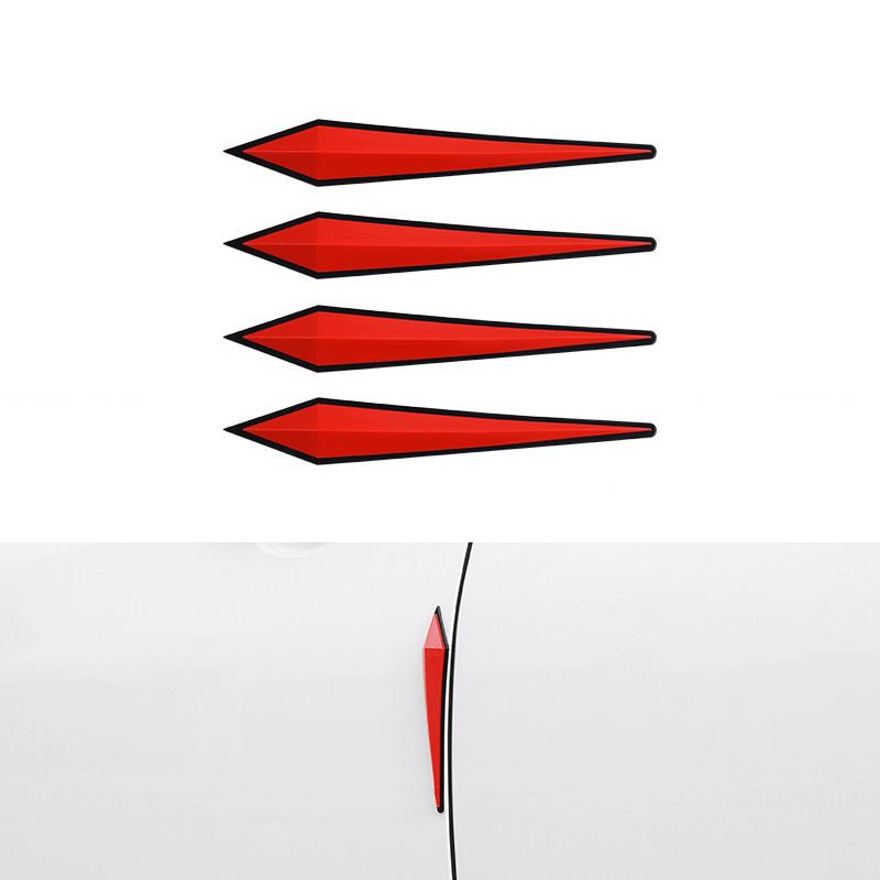 4 шт. автомобильные наклейки, защитная полоса для бампера, угловая защита, защитные полосы от царапин, лезвие для предотвращения столкновений, автомобильный автомобиль