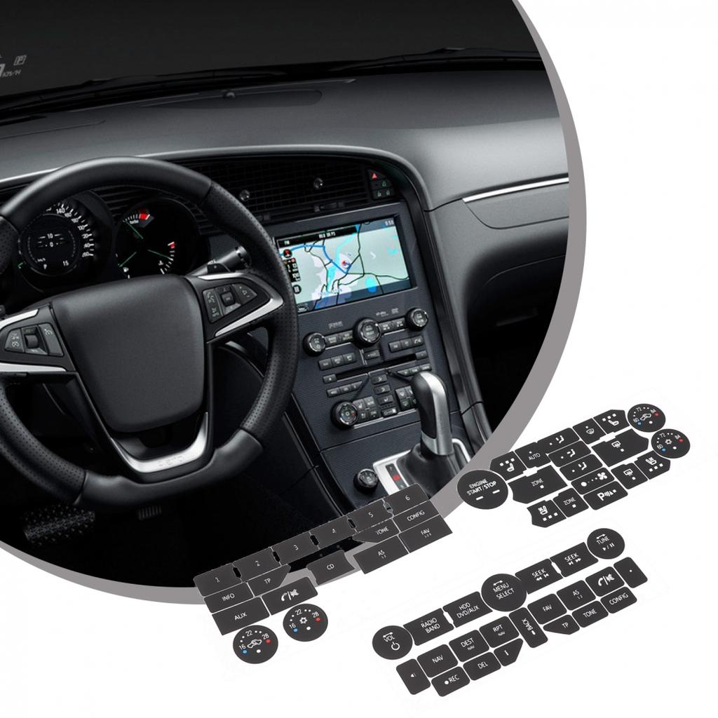 Черные ремонтные наклейки Климат-контроль Высококачественный винил