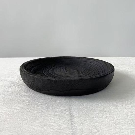 Деревянный поднос для хранения Многоцелевой для фруктов Сладости Конфеты Десерты Закуски Поднос для сервировки Фермерский дом Деревенский Круглая декоративная миска Кухонные принадлежности