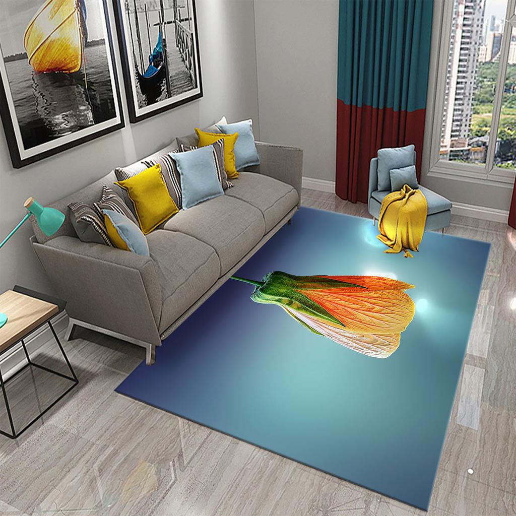 Нескользящий ковер для кухни, ванной комнаты, прихожей, гостиной, спальни, декоративный коврик, красочный ковер с лепестками