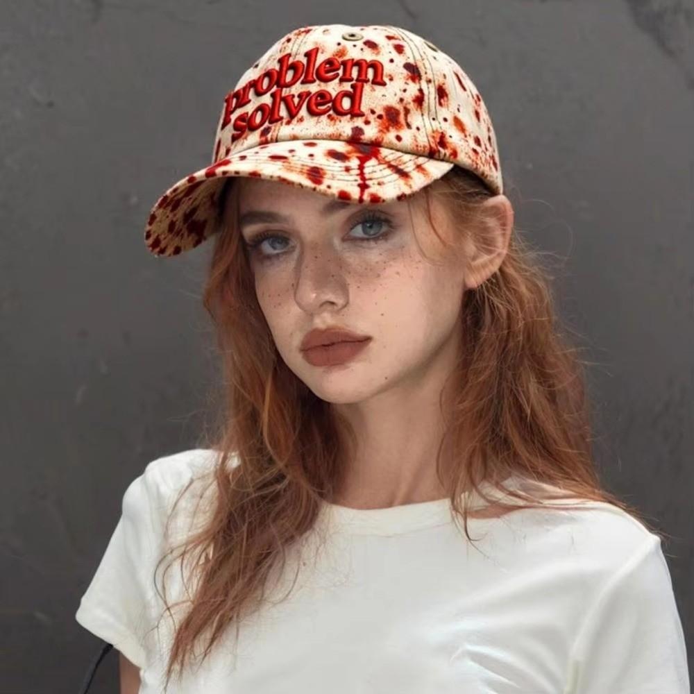 Halloween Costume Accessory Halloween Print Hat Bloodstained Print Hats  Cosplay