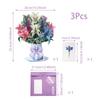 3D Pop Up Bouquet Hummingbird Flowers Happy Mother's Day Card Greeting Cards For Birthday Anniversary Wedding Mother's Day Gift