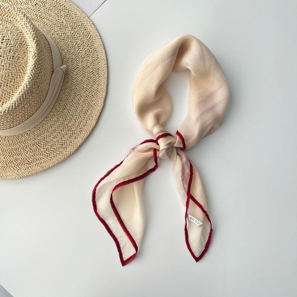 Однотонный носовой платок, хлопковые шейные шарфы для женщин, маленькие шали и накидки, бандана, платки на голову