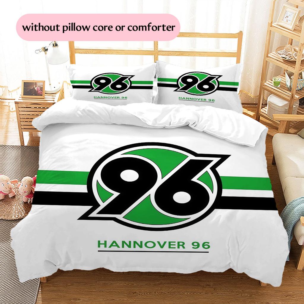 Hannover 96 Pattern Bedding Home Decoration Birthday Gift ( 1 duvet cover + 2 pillowcase, without core),fan merchandise.