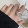 925 Silver-Plated Irregular Plain Ring for Women - Korean Simple & Trendy Design, Non-Fading