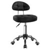 BFTOU Black Square Minimalist Swivel Stool with Wheels Work Spa Shop Massage Height Adjustable and Rolling Stool Chair with Backrest Cost-Effective