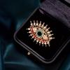 Мини Декорация Брошь-булавка Дьявольский Глаз Кристальный Кулон Винтажная Роскошная Значок-булавка Полая Брошь с Глазом из Страз Декорация