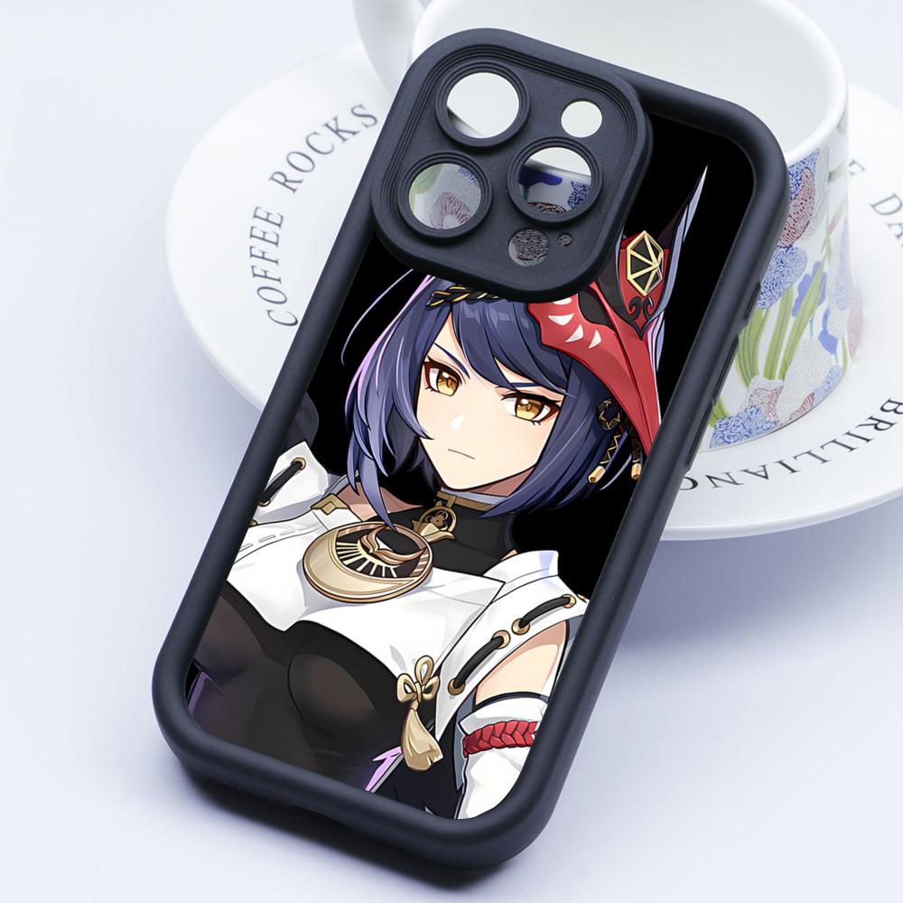 Game GI Kujou Sara Mobile Phone Case for iPhone 17 16 15 14 13 12 11 Air Pro Max Plus Thicken TPU Colorful Cover Luxury Pretty
