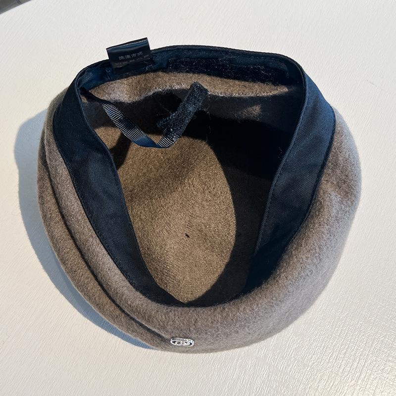 Женская шерстяная шапка-берет, теплая, зимняя, универсальная, кепка газетчика-художника, не растягивается, легкая