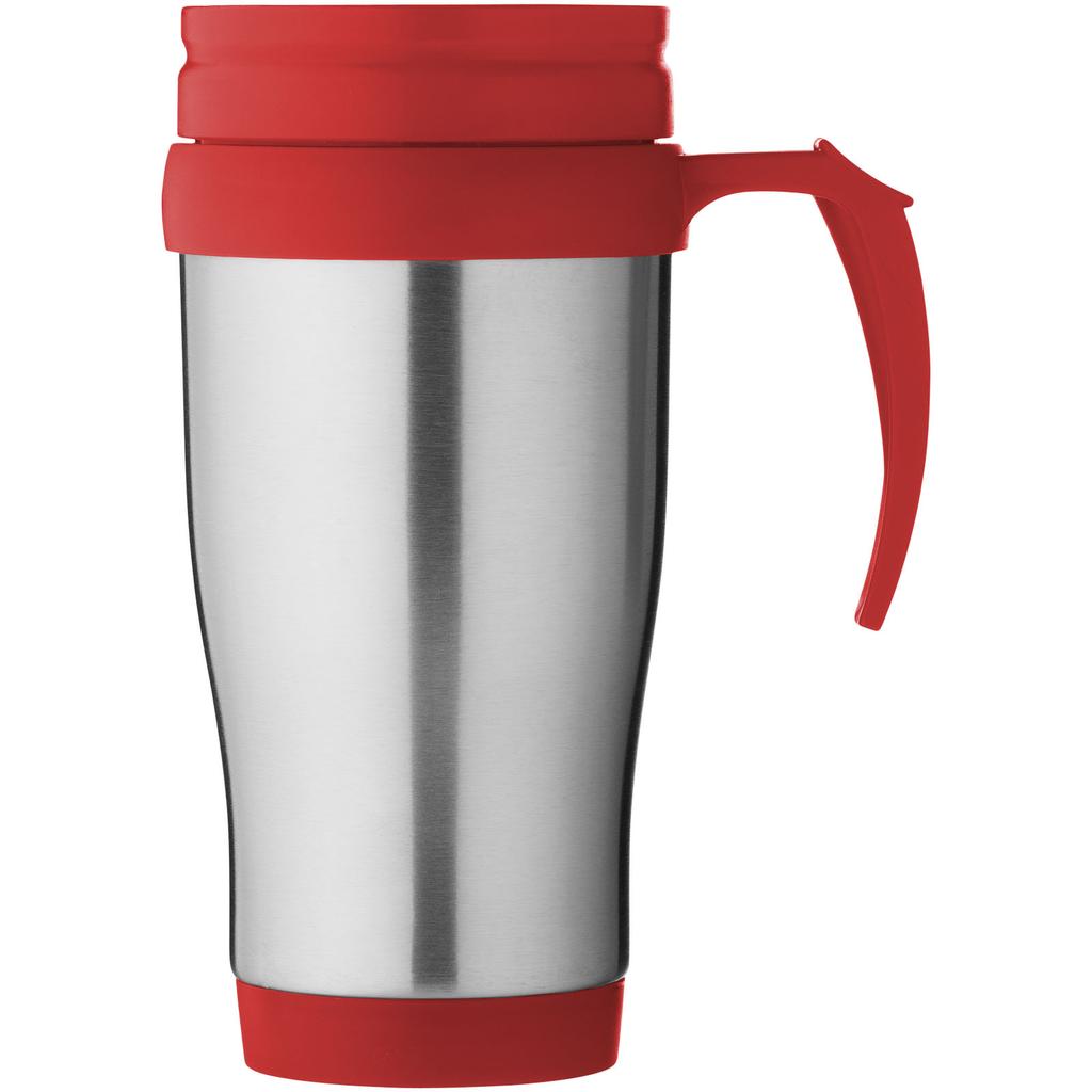 Glass "Sanibel" 400 ml insulated mug Silver