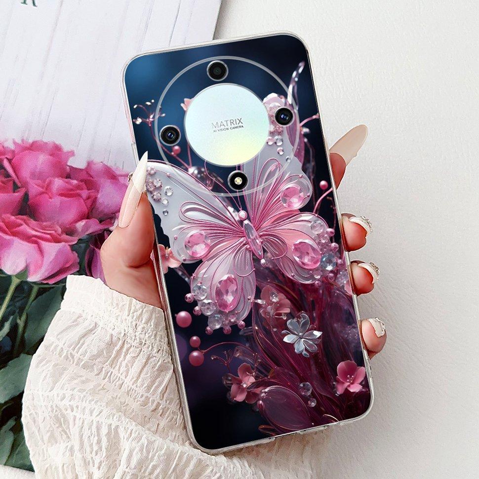 For Honor X9a 5G Case RMO-NX1 Beautiful Butterfly Soft Silicone Phone Cases For Honor X 9a X9a 2022 Back Cover Bumper 6.67"
