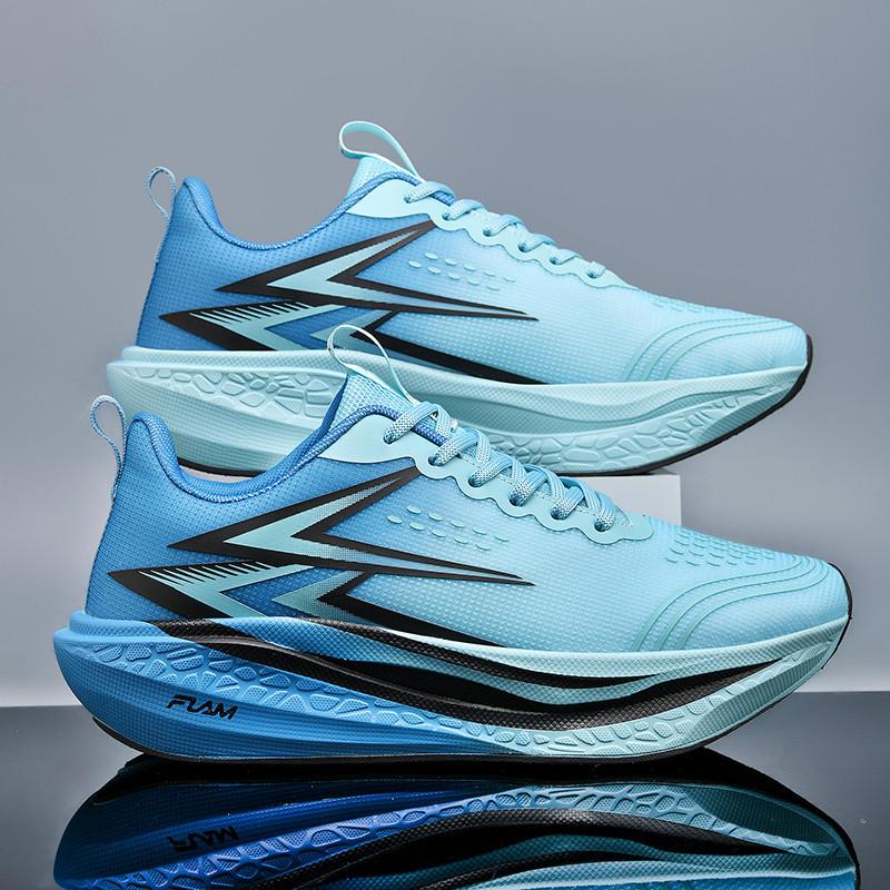 New Running Shoes Large Size Carbon Board Marathon Carbon Board Men's and Women's Racing Side Training Sneakers