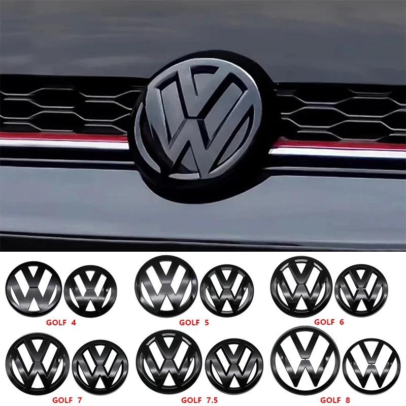 2026 Hot 2pcs ABS Car Front Grill Emblem Rear Trunk Badge Logo For Volkswagen VW Golf 4 5 6 7 7.5 8 Scirocco Premium Pro Plus Extra dj1