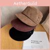 Fashion Solid Color Suede Women Casual Flat Top Hat For Fall And Winter Fashion
