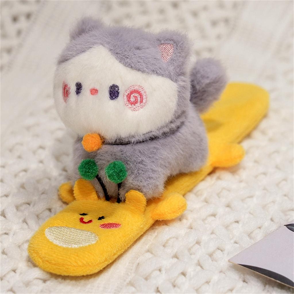 Браслет-зажим для животных с защелкой, собака, кошка, плюшевое кольцо на руку, браслет, детские игрушки, креативный забавный подарок