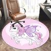 Unicorn Chair Mat - Round Carpet for Home Decor, Office Use, Living Room