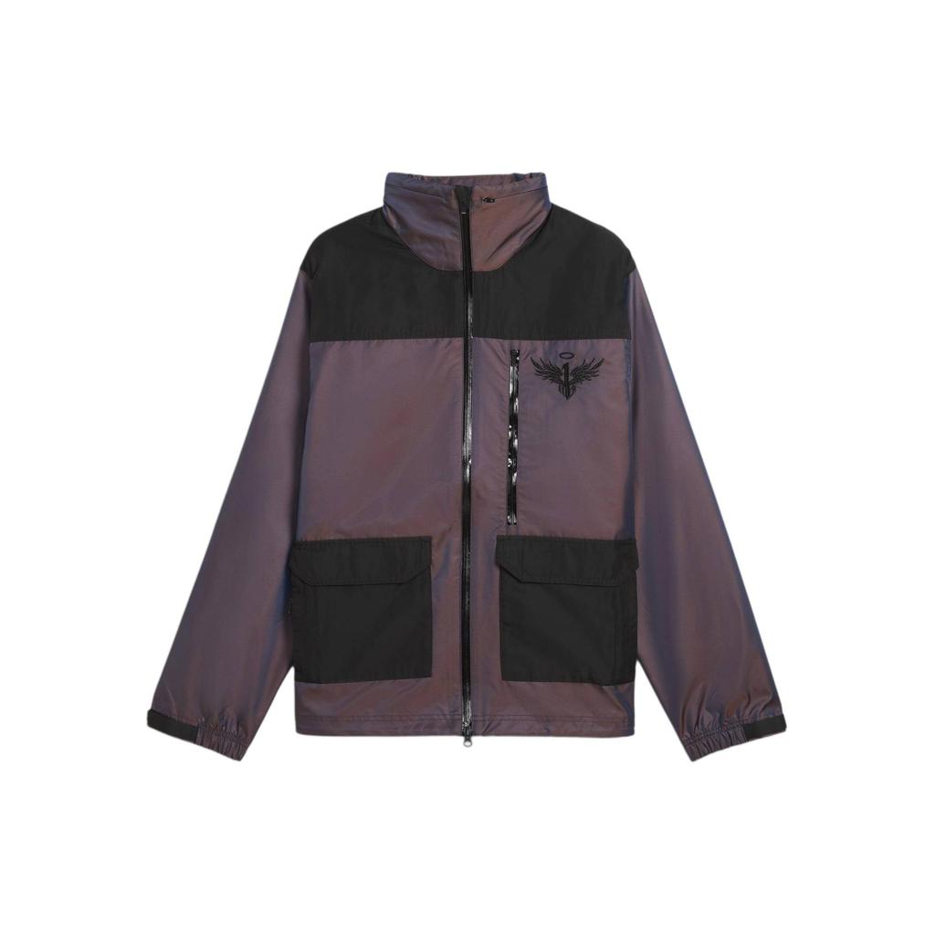 Puma Retro Sports Woven Basketball Stand Collar Zip Jacket Men Jacket Purple 625341-01