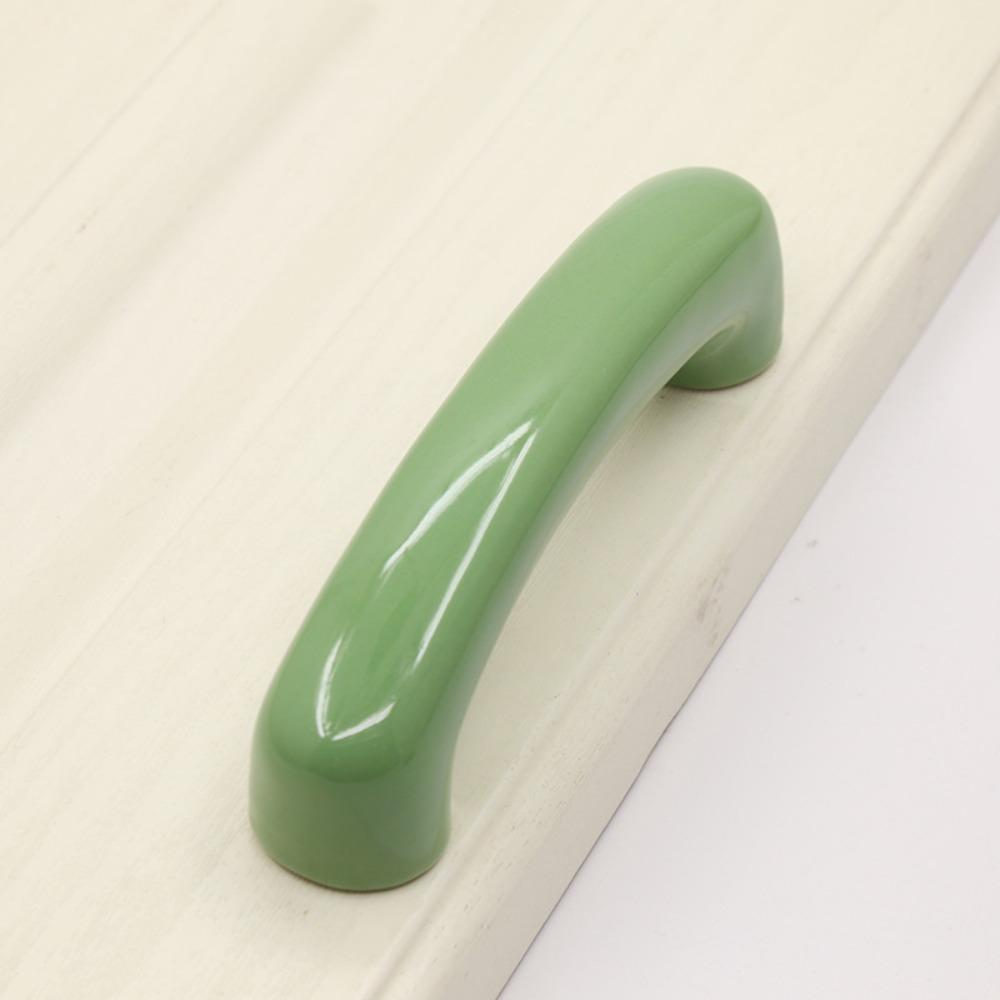 Colorful Design Brass Ceramic Handle Comfortable Feel Drawer Handle Home Furniture