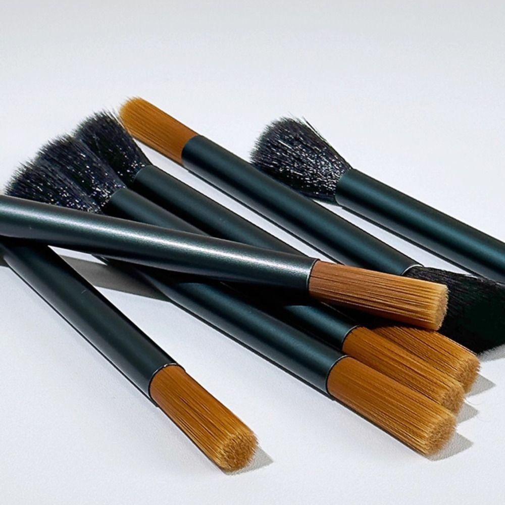 Soft &Hard Bristle Coffee Powder Cleaning Brush Aluminum Handle Coffee Machine Brush Bar