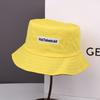 Spring new letter fisherman hat children wide brim sunshade sunscreen hat showing face small leisure beach basin hat