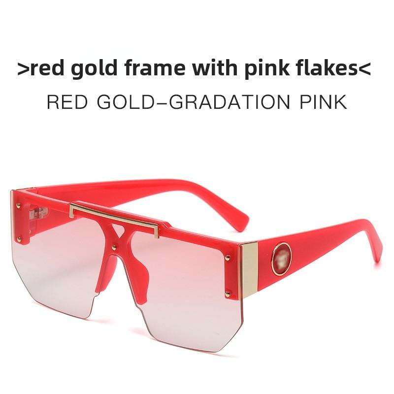Modern Unisex Large Frame Sunglasses With Blue Lens And Polycarbonate Material For Outdoor Sports And Travel