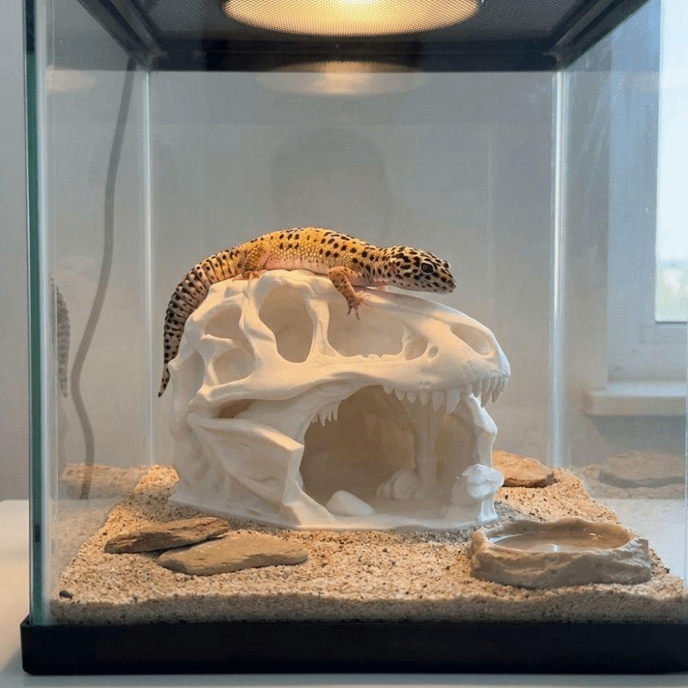 Lifelike Dinosaur Landscape Ornament 3D Printed Fish Hollow Shelter Fish Tank Ornament  Terrarium