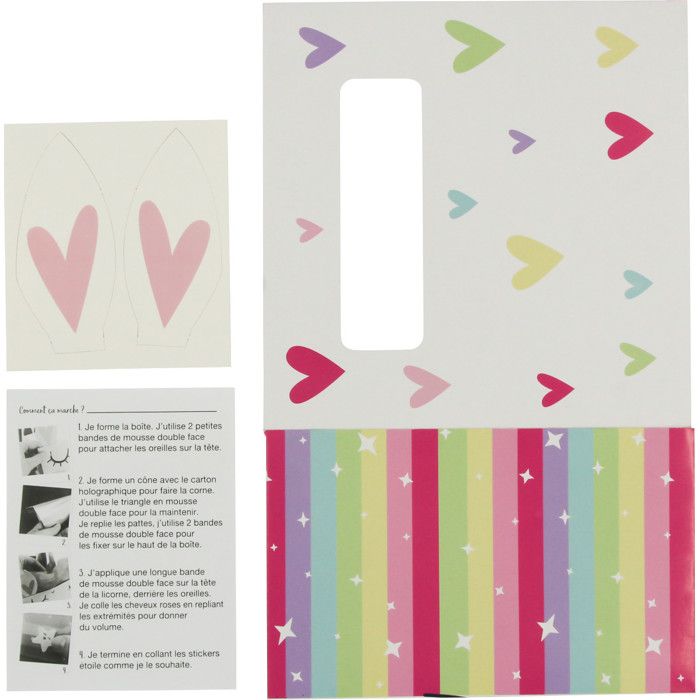 Коробка для подарков на день рождения для ребенка, сборная, Единорог 20,5 см