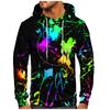 Men's Loose Printed Hooded Sweatshirt Men's Casual Fashion Sports Sweatshirt