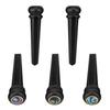 Set of 6 Ebony Guitar Bridge Pins with Abalone Shell Decoration for Acoustic Folk Guitars