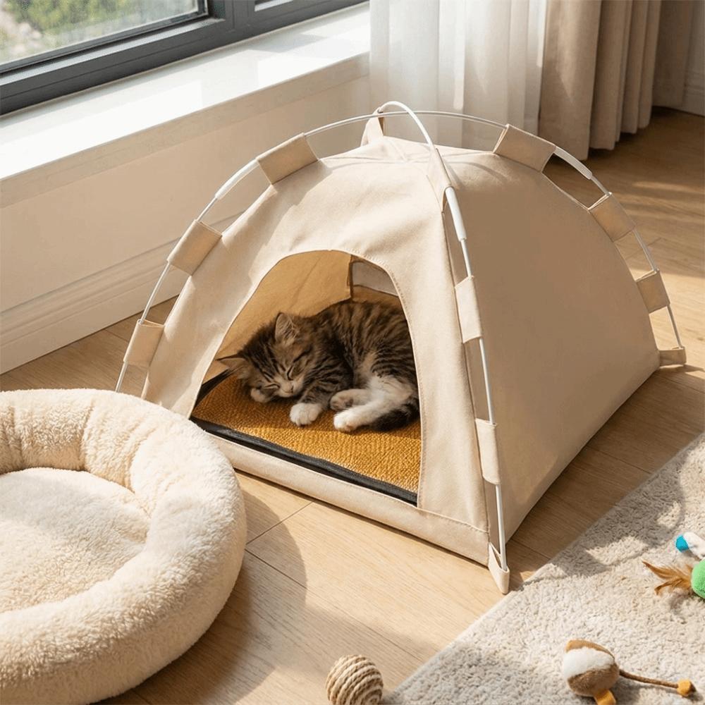 Foldable Dog House Detachable Cooling Dog Cave Cat Bed Portable Pet Tent  Camping Use