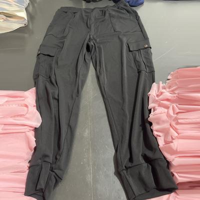 Женские однотонные мешковатые брюки для похудения, бега, фитнеса, с карманами и поясом, длинные брюки