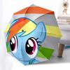 Rainbow Dash, My Little Pony Automatic Opening and Closing, 8 rib Structure Portable Umbrella, Suitable for Men and Women in All Seasons  Pe