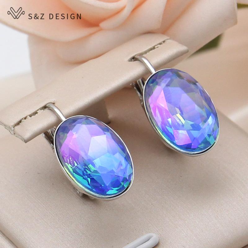 Модные овальные серьги в форме яйца с имитацией турмалина для женщин, свадебные серьги цвета розового золота, ювелирные изделия