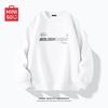 MINISO Men's Z Series Heavyweight Trendy Letter Print Crewneck Sweatshirt